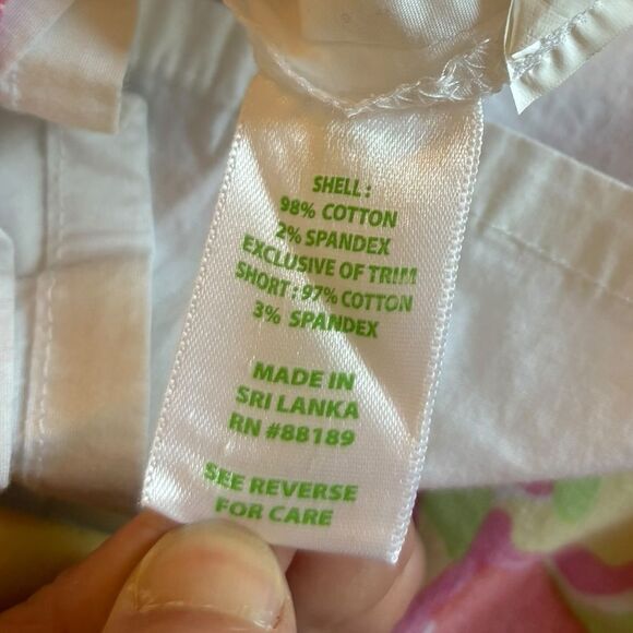 Lilly Pulitzer Jarvey Skort Printed Floral Skirt Womens Size 8 Pink Green Yellow - Picture 7 of 9